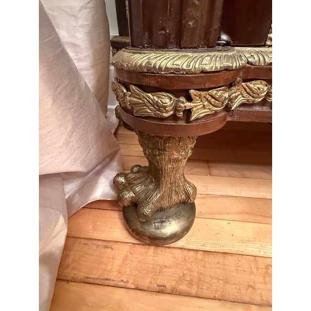 Stone Early 20th Century Rare Neoclassical Ornate Italian Marble Gilded Buffet For Sale - Image 7 of 12