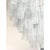 Contemporary italian chandelier with transparent venied-white “tronchi ” murano glass . this round chandelier showcases a...