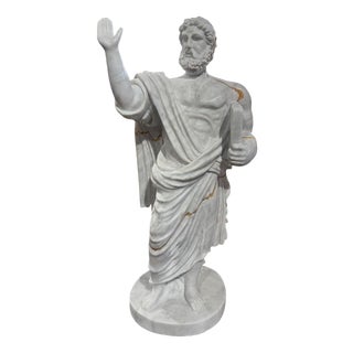 St. Peter Sculpture with Gold Veining, Marble For Sale