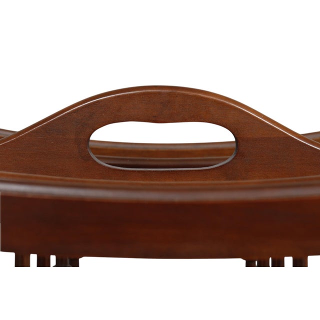 Wood Colonial Style Mahogany Canterbury For Sale - Image 7 of 10