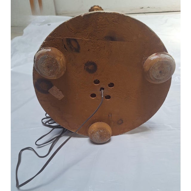 Wood Vintage Italian Carved & Giltwood Floor Lamp For Sale - Image 7 of 10