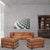Crafters and Weavers Henry Industrial Modern Leather Arm Chair For Sale - Image 4 of 5