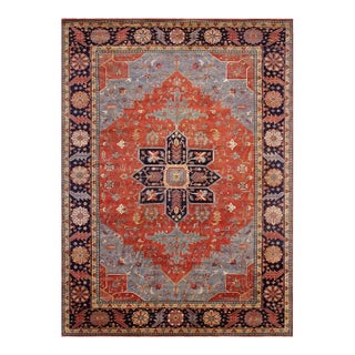 Pasargad Home Serapi Rust Wool Area Rug- 9' 1'' X 12' 0'' For Sale
