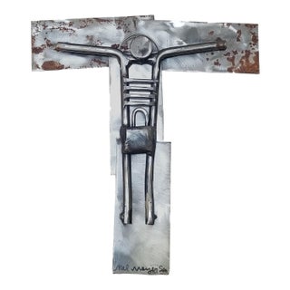 Vintage Brother Mel Meyer Steel Crucifix Steel Art Sculpture For Sale