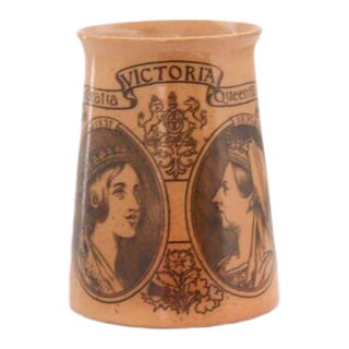 1897 Queen Victoria Diamond Jubilee Mug | Doulton Lambeth For Sale