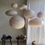 Beige Small Japanese-Style Rattan and Natural Linen Pendant Light For Sale - Image 8 of 18