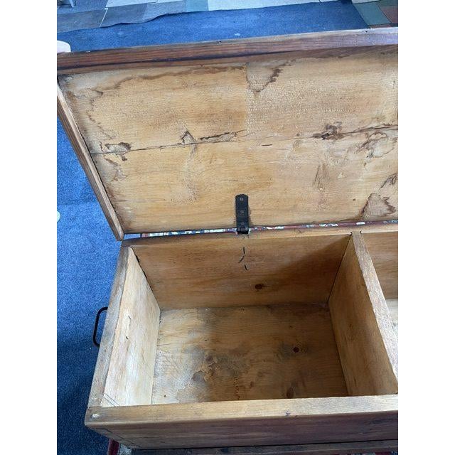 Antique Chest in Thick Pine Wood, 1870 For Sale - Image 9 of 13