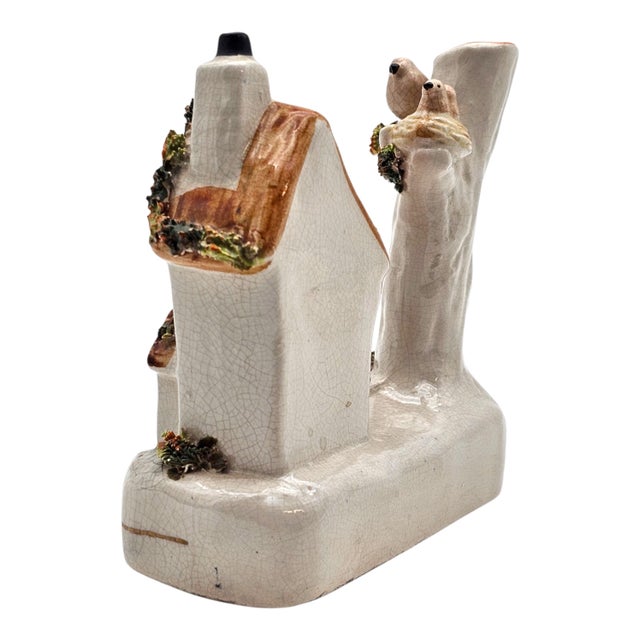 Antique Staffordshire Ceramic Figural Cottage House Smoker 5" For Sale In San Francisco - Image 6 of 14
