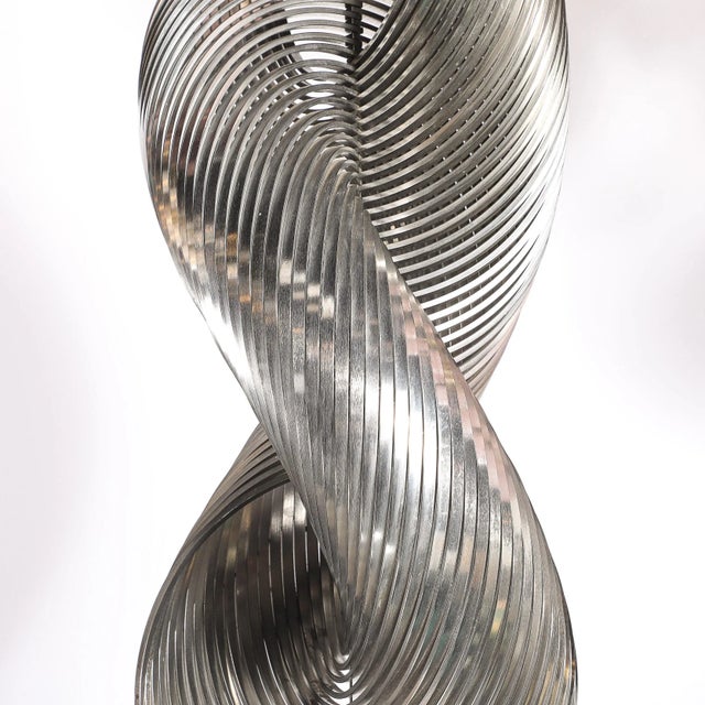 Mid-Century Spiral Stainless Steel Hanging Sculpture 1/100 Signed Erwin Hauer For Sale - Image 11 of 18