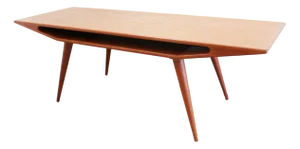 Teak Smile Coffee Table Model 100 by Gunni Omann for Omann Jun, Denmark, 1960s