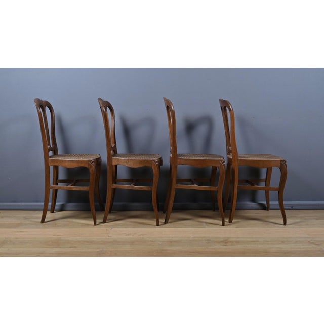 Louis XV Oak Chairs, 1800s, Set of 4 For Sale - Image 5 of 17