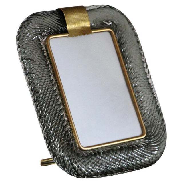 Smoked Grey Murano Glass Photo Frame, 2000s For Sale - Image 16 of 16