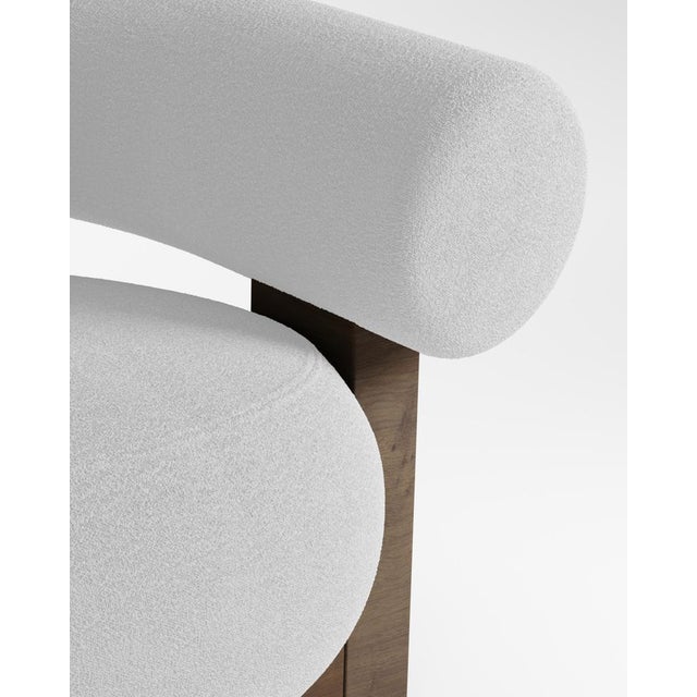 Cassete Armchair in Boucle White and Smoked Oak by Alter Ego for Collector, in New conditions. Designed from 2000