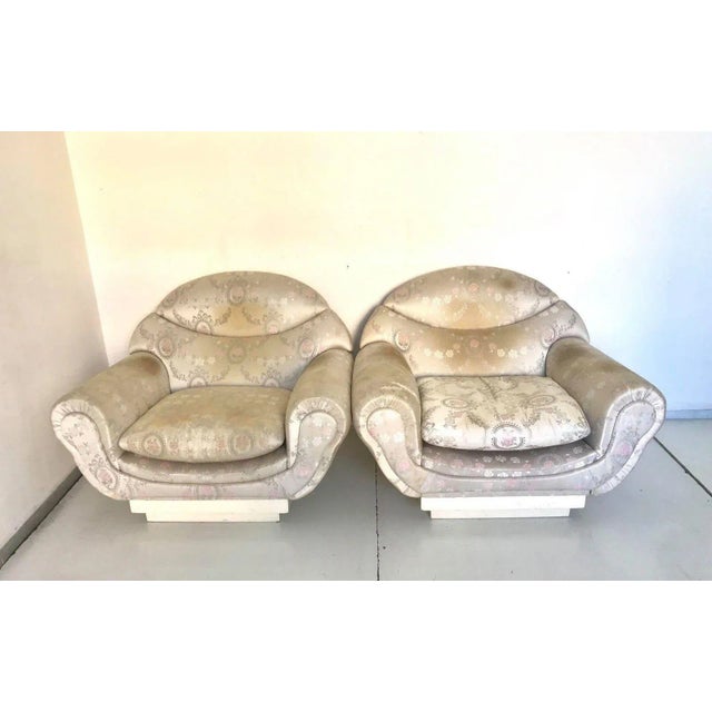 Set of Mid-Century Fabric Lounge Chairs For Sale - Image 13 of 13