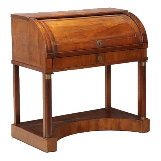 Empire Roller Desk in Walnut For Sale