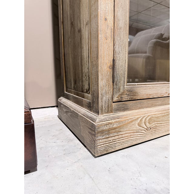 Arhaus Chorus Theory Reclaimed Pine French Casement Display Cabinet For Sale - Image 10 of 12