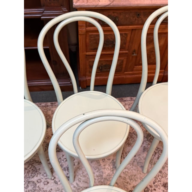 Wood Thonet Inspired Bentwood Cafe Chairs, Pair For Sale - Image 7 of 12
