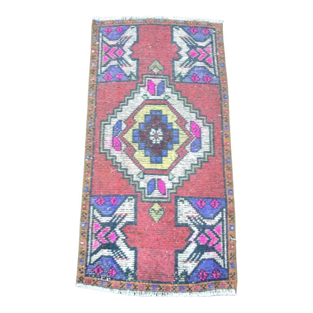 Vintage Bohemian Turkish Rug For Sale