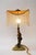Bronze Table Lamp with Marble and Fabric Shade, 1908 For Sale - Image 15 of 18
