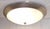 Glass Vintage Ceiling Lamp with White Glass Shade on a Stainless Steel Mount, 2000s For Sale - Image 7 of 7