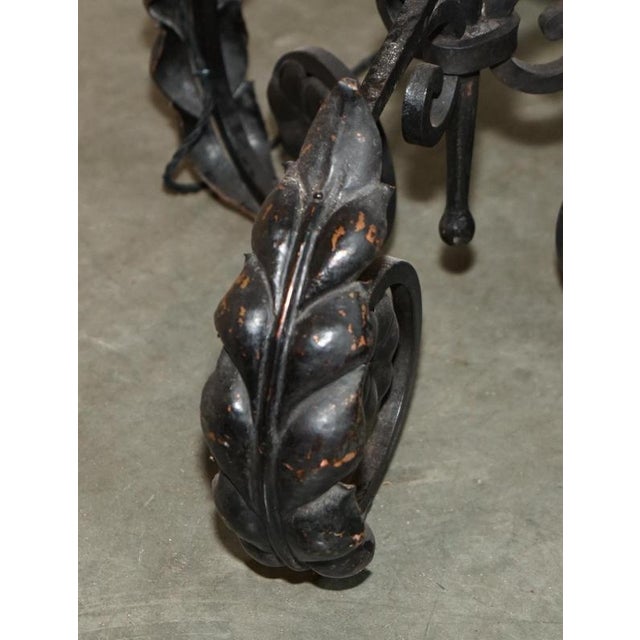 Italian Murano Glass and Iron Caged Pendant Floor Lamp from Seguso, 1930s For Sale - Image 13 of 16