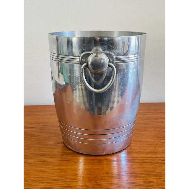 Vintage Silvered Metal Moet & Chandon Champagne Bucket by Argit, 1950s For Sale - Image 6 of 18