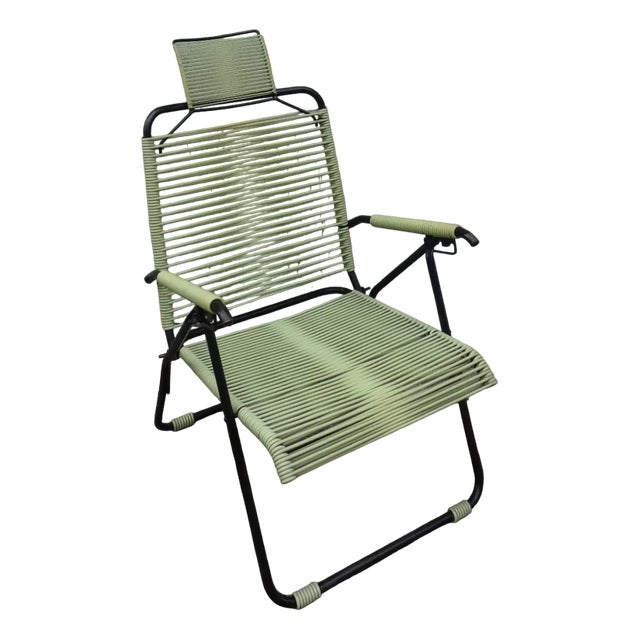 Deckchair with Headrest in PVC and Metal by Zanchi Alabarda, 1960s For Sale