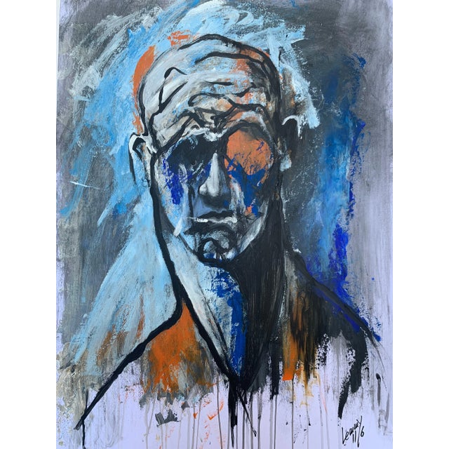 Lemmy Gonthier - Face - Circa 2014 Acrylic Numbered and signed lower right of the work Dimensions: 70 x 50 The human body...