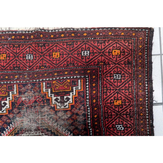 1920s, Antique Afghan Baluch Handmade Rug 3.1' X 6' For Sale - Image 14 of 14