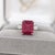 5.9ct Red Ruby Ring With Earth Mined Diamonds in Solid 14k White Gold Size 6.75 For Sale - Image 10 of 10
