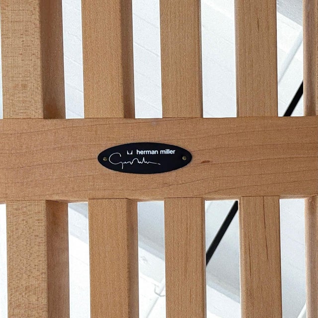 Brown Nelson Slat Bench by George Nelson for Herman Miller For Sale - Image 8 of 8