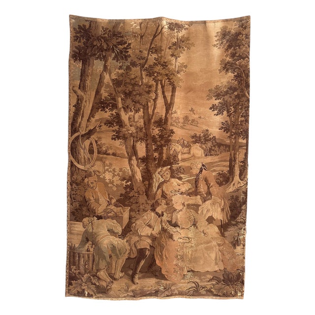 Antique French Jacquard Tapestry Panel in the style of Aubusson, 1920s For Sale