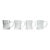 Cristal D’Arques “Chantilly Taille Beaugency” Set of 4 Crystal Mugs For Sale