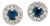Natural Sapphire Diamond Stud Earrings 14k Gold 1.09 TCW Certified For Sale