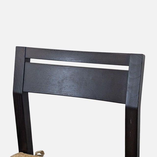 West Elm Modern Black Dining Set With Bench and Two Chairs For Sale - Image 9 of 9