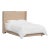 Logan Queen Wingback Bed in Linen Fawn For Sale