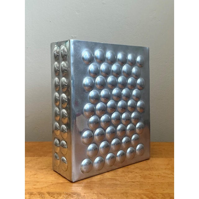 Vintage Modernist Aluminum Vase For Sale - Image 14 of 18