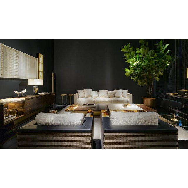 Egon three-seater sofa in lamberto & avion fabrics by arcahorn dimensions: d 102 x w 300 x h 63 cm. Materials: fabric,...