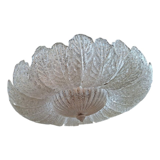 Murano Glass Ceiling Light attributed to Barovier and Toso, 1950 For Sale