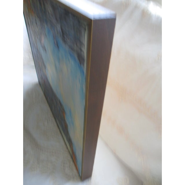 1969 "Paris City Scene" Modernist Cityscape Oil Painting on Canvas, Framed For Sale In Columbia, SC - Image 6 of 11