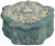 Art Deco Blue Scalloped Incolay-Stone Box For Sale - Image 3 of 7