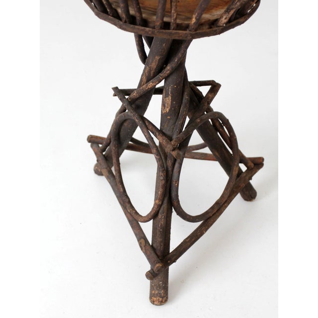 Antique Adirondack Twig Plant Stand For Sale - Image 11 of 18