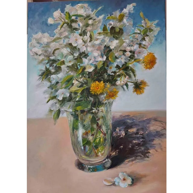 Oil on canvas by Elena Mardashova, 70x50 cm., realized in 2022. Excellent condition. This piece is attributed to the...