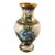 1950s Brass Cloisonne Floral Motif Vase For Sale