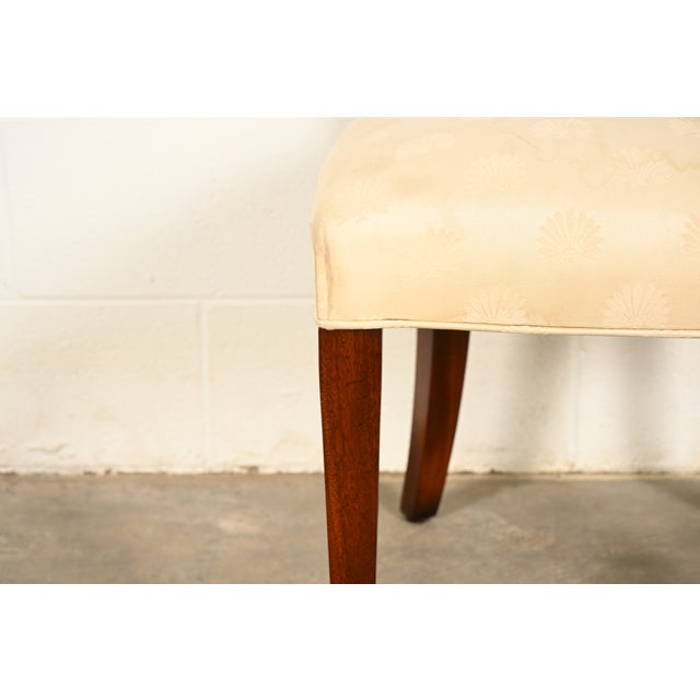 Kindel Furniture Federal Carved Mahogany Side Chairs or Dining Chairs, Pair For Sale - Image 9 of 15