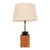 Milo Baughman Style Mid-Century Modern Teak and Brass Table Lamp, Circa 1960s For Sale