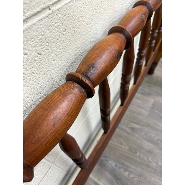 Wood Vintage Full Size Jenny Lind Cannonball Finial Spindle or Spool Bed For Sale - Image 7 of 17