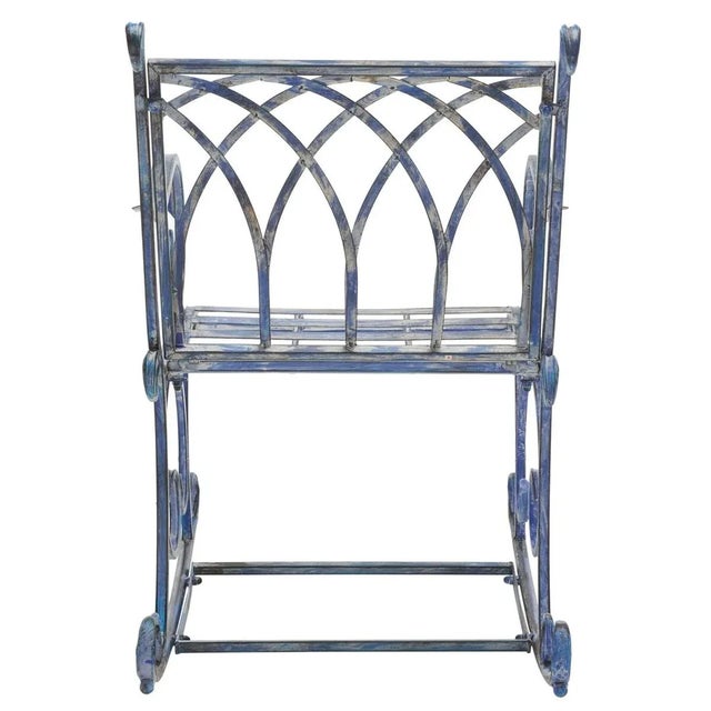 Blue Medrano Rocking Chair - Mossy Blue For Sale - Image 8 of 10