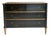 Late 20th Century Baker Black & Gilt 3-Drawer Marble Top Chest / Dresser – Neoclassical Hollywood Regency Style For Sale