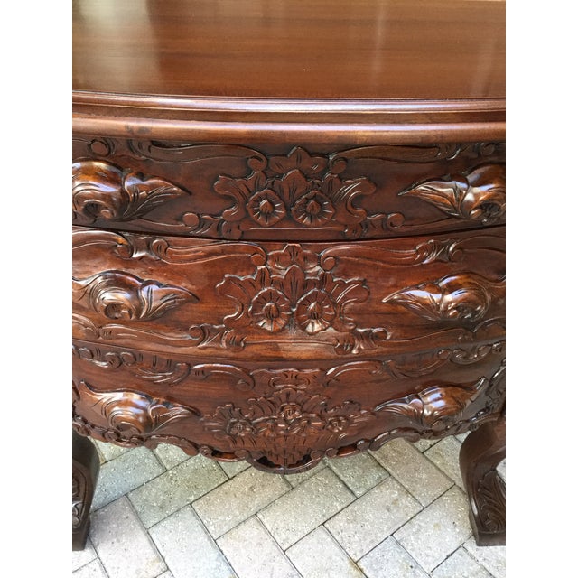 Rococo Vintage Rococo-Style Carved Wood Chest For Sale - Image 3 of 8